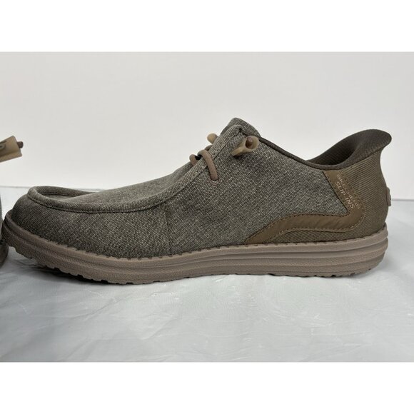 Skechers Slip-Ins Relaxed Fit Men’s 11 Khaki Melson Coronado Moc Toe Casual - Picture 7 of 16